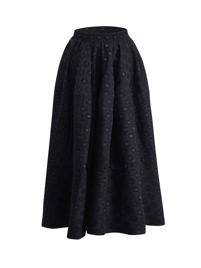Noir Elegance Peplum Dress Set