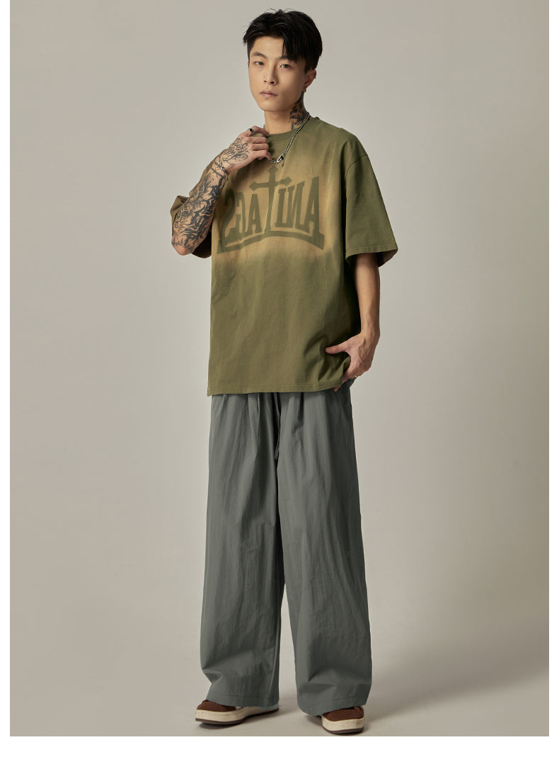 Olive Wide Leg Relaxed Pants