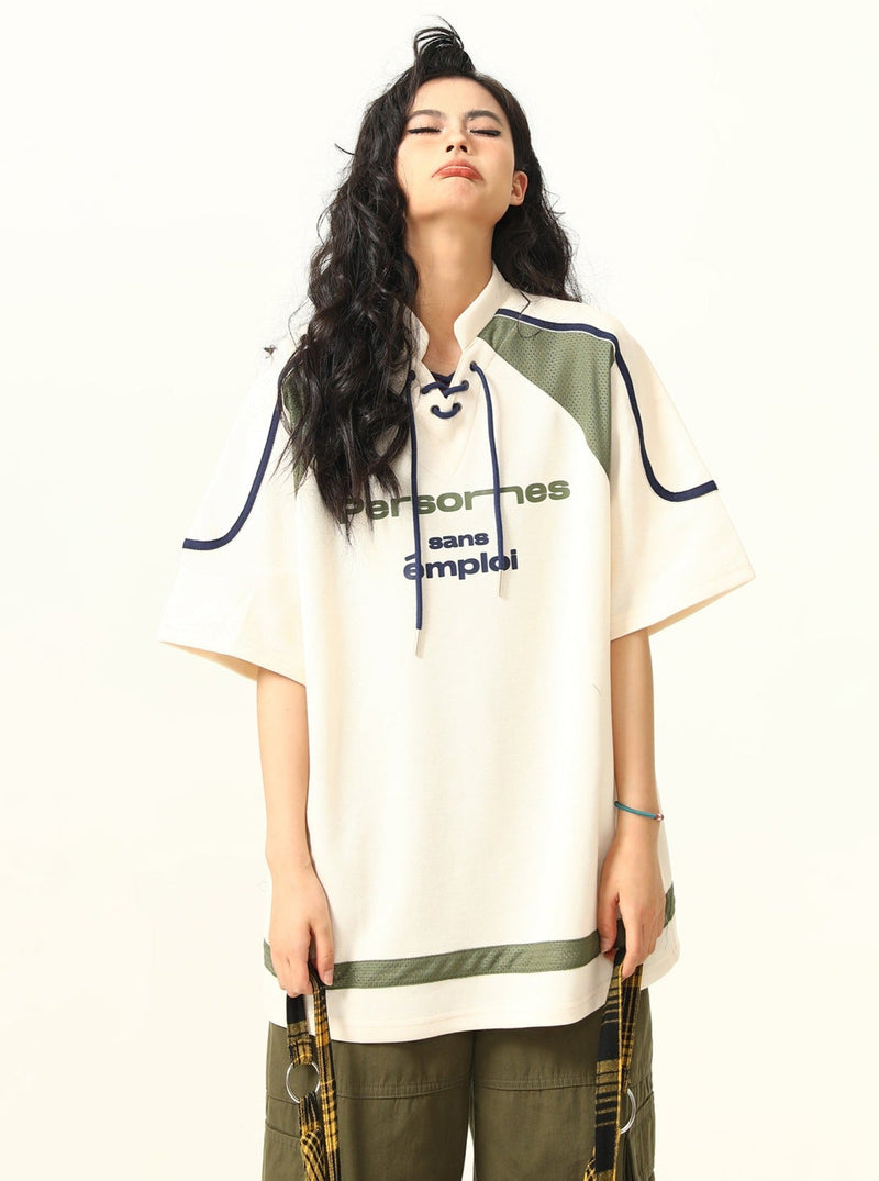 Sport Lace Mesh American T-shirt