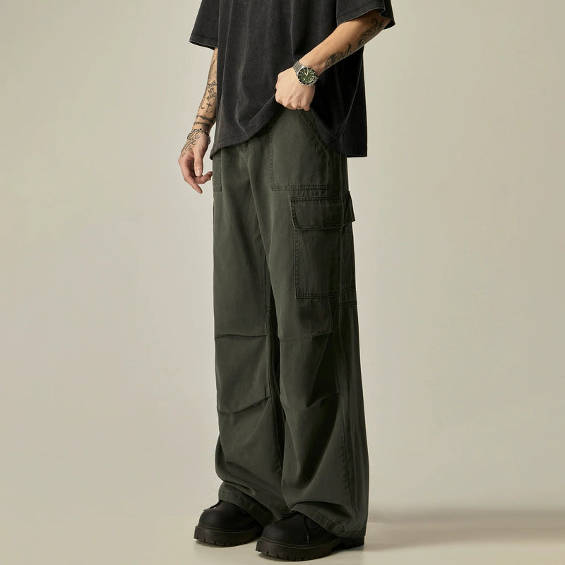 Wide-leg Utility Cargo Pants