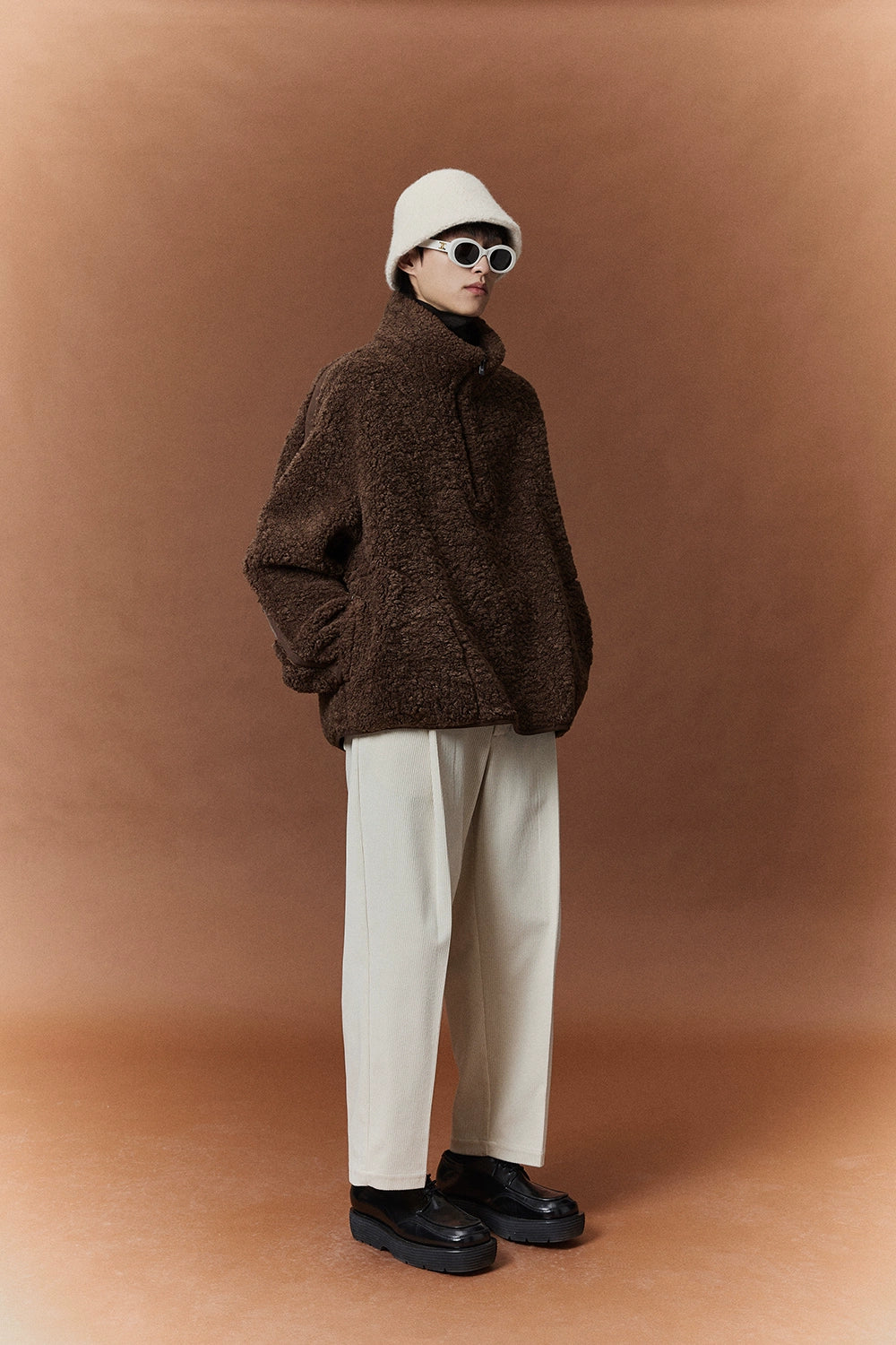 Relaxed Wide-leg Slightly Stretchy Cropped Pants