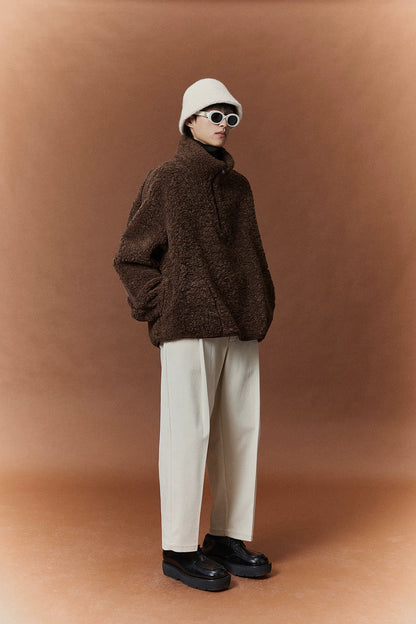Relaxed Wide-leg Slightly Stretchy Cropped Pants