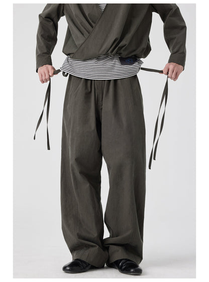 Six-pocket Pleated Kendo Pants