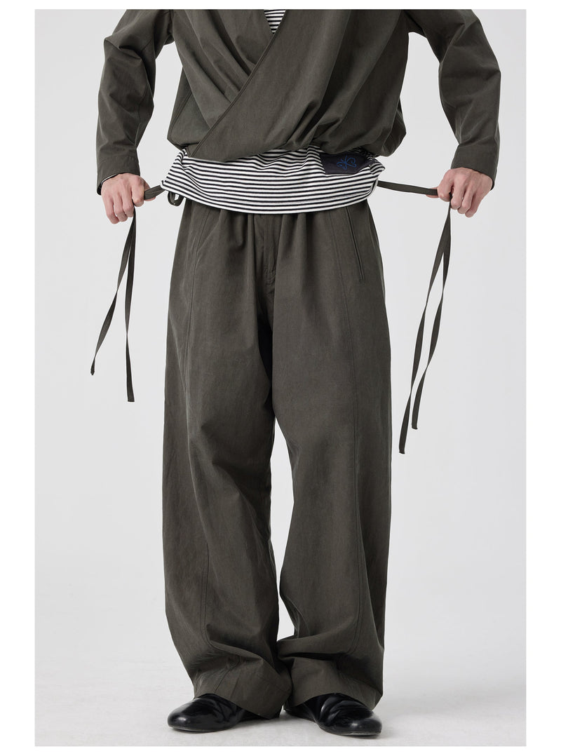 Six-pocket Pleated Kendo Pants