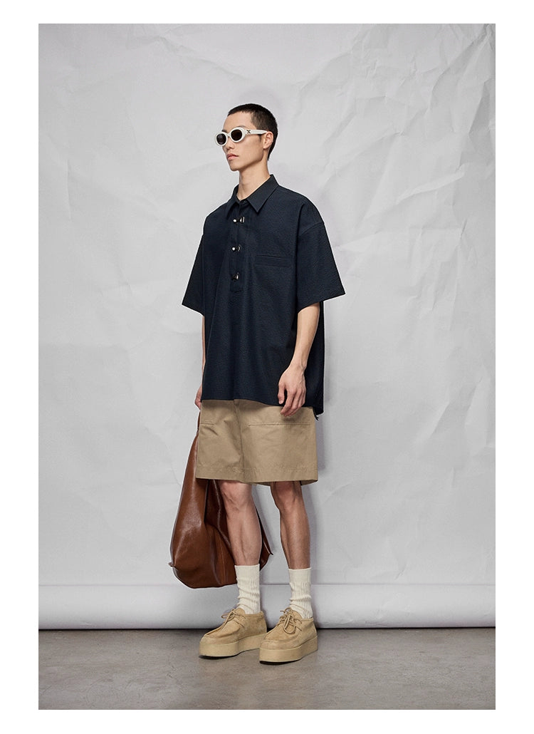 Wide Relaxed Straight-cut Cropped/mid-length Pants