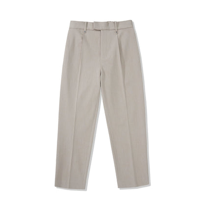 Elastic Waist Wide-leg Cropped Pants