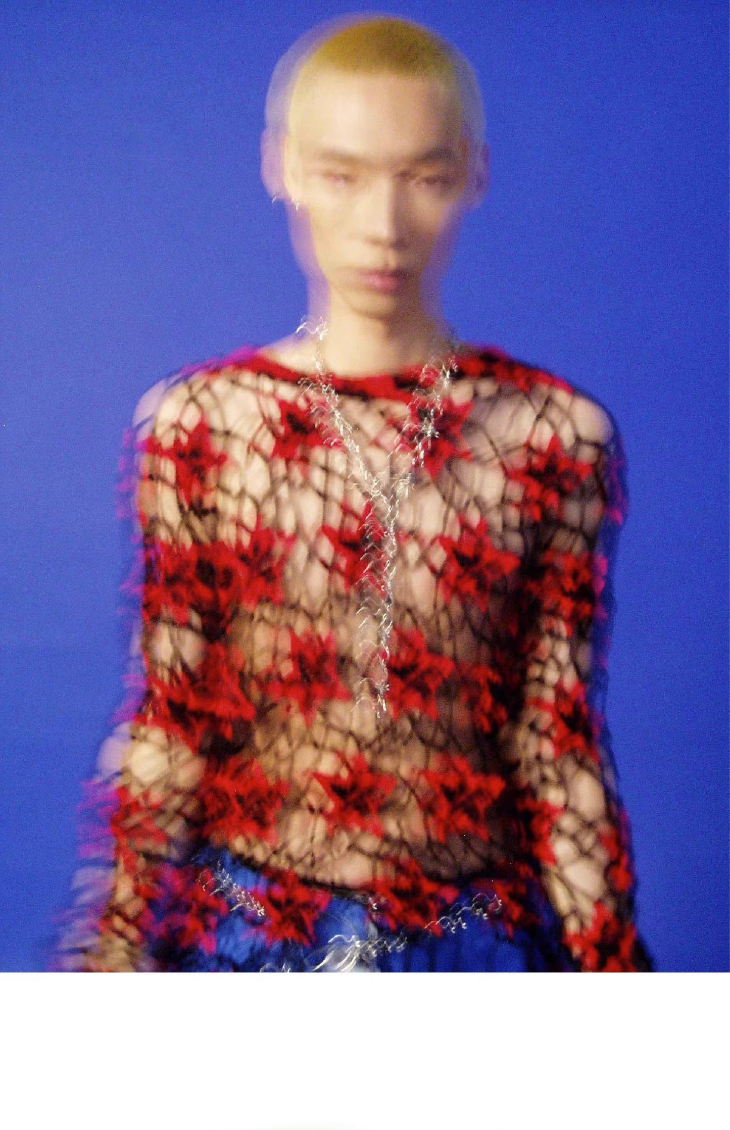 Red and Black Crochet Sweater