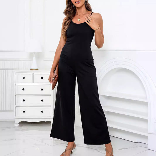 Spring Summer High Elastic Color Jumpsuit