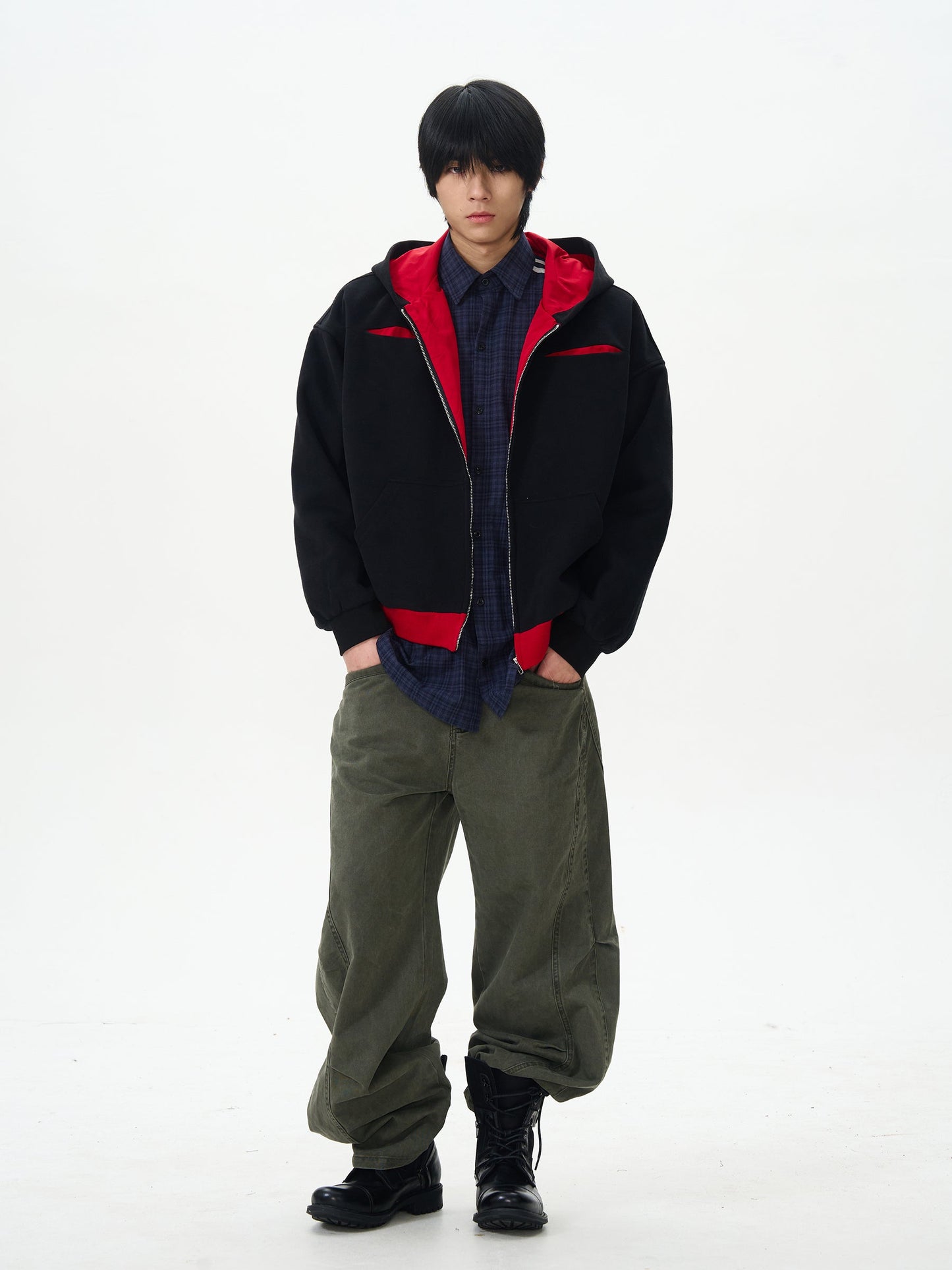Olive Cargo Wide Leg Pants