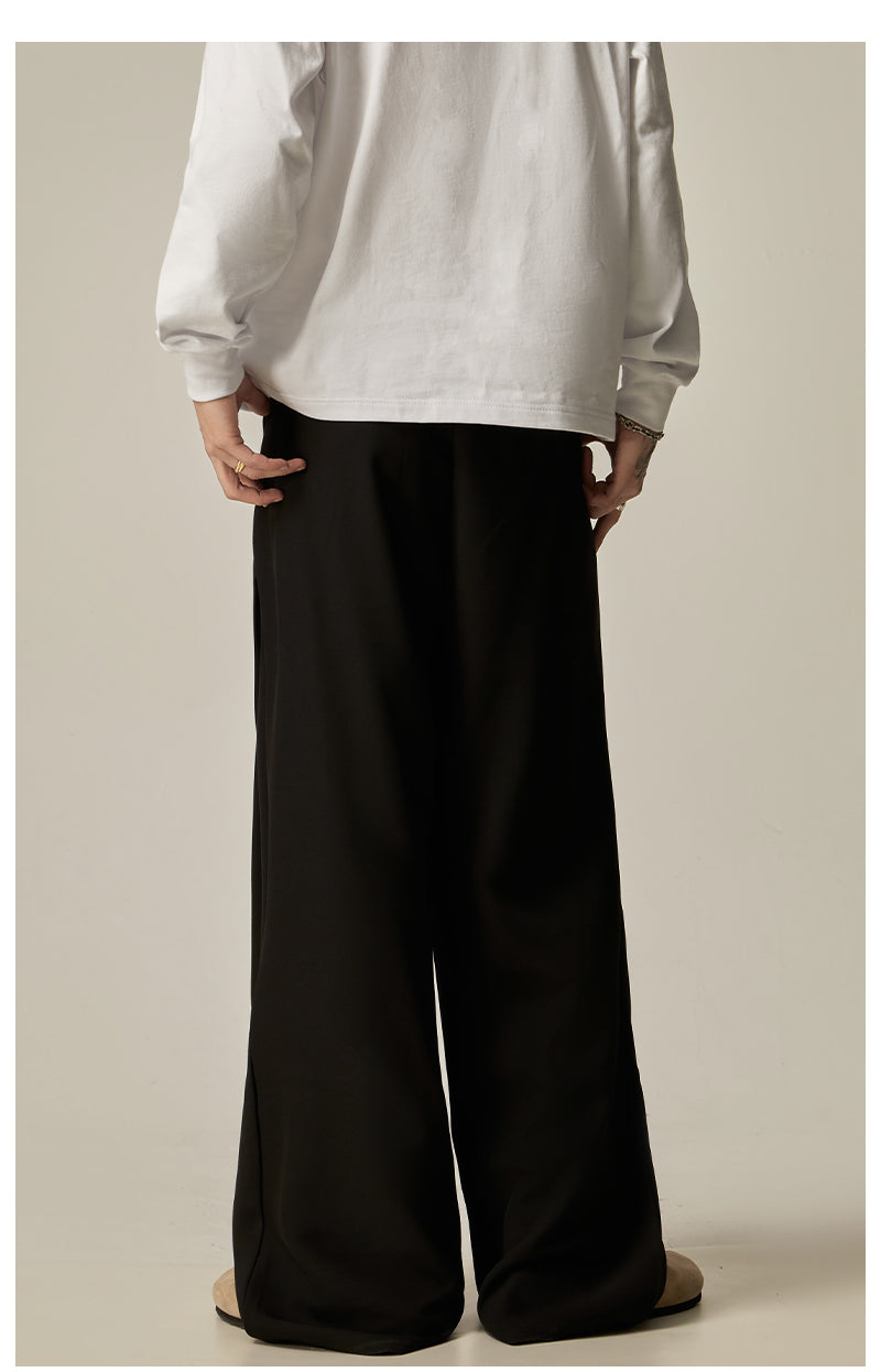Khaki Wide Leg Dress Pants