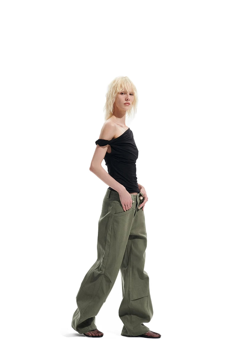 Military Green Cargo Pants