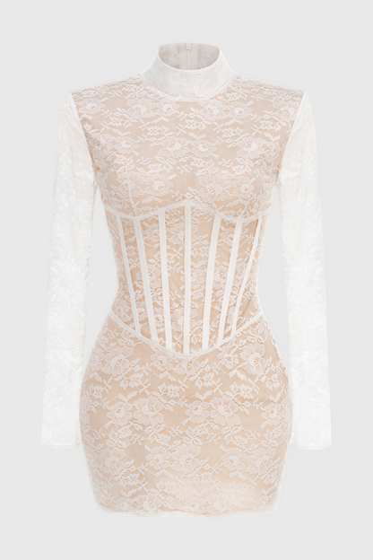 Emilsf Lace Jacquard Mini Dress