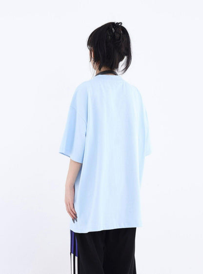Fluffy T-shirt With Embroidered Logo