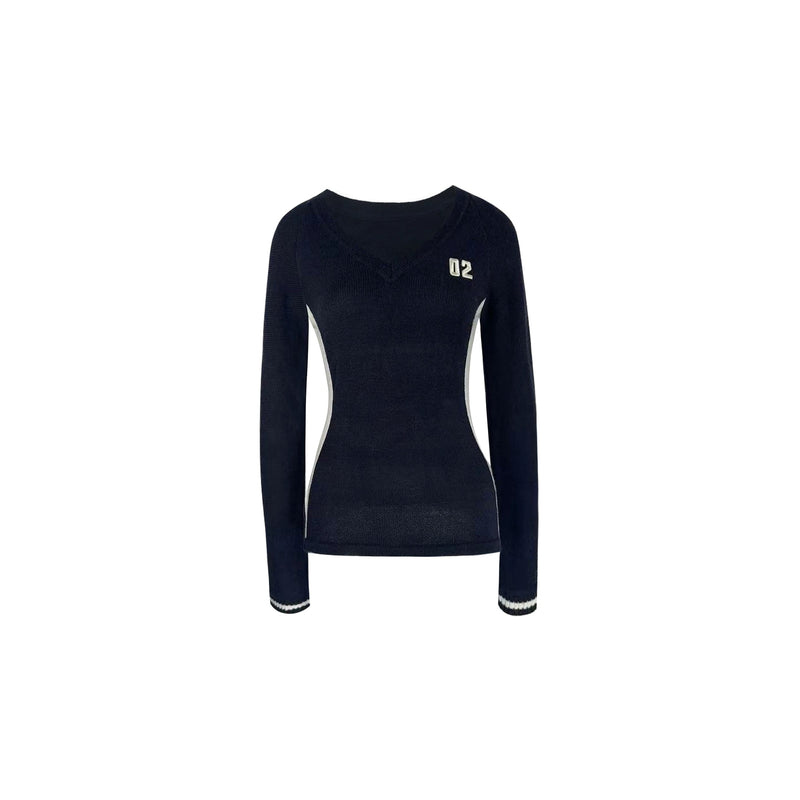 Lightweight V-neck Long-sleeve Sweater