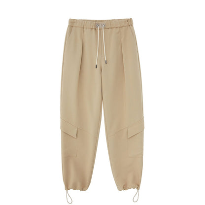Draping Drawstring Cargo Pants