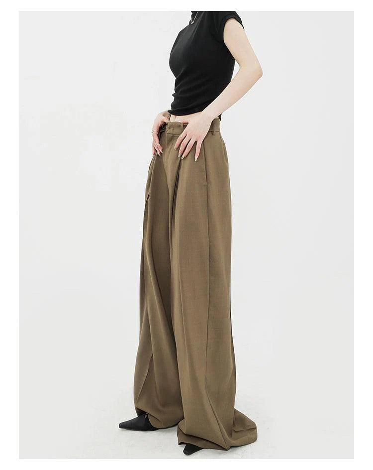Dramatic Noir Wide-leg Palazzo Pants