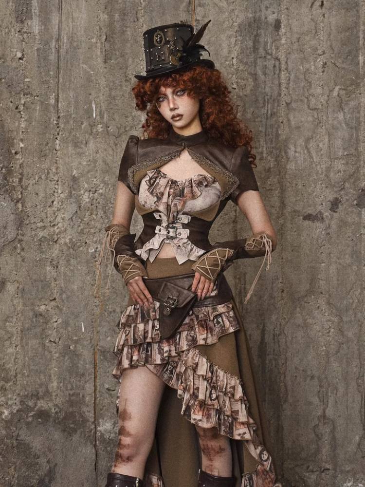 Ruffle Bustle Skirt