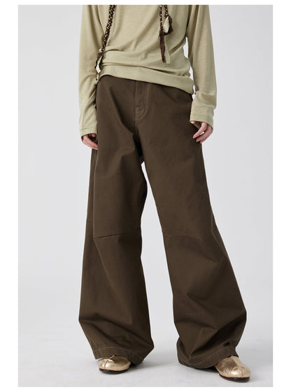 Wide Leg Brown Flared Pants