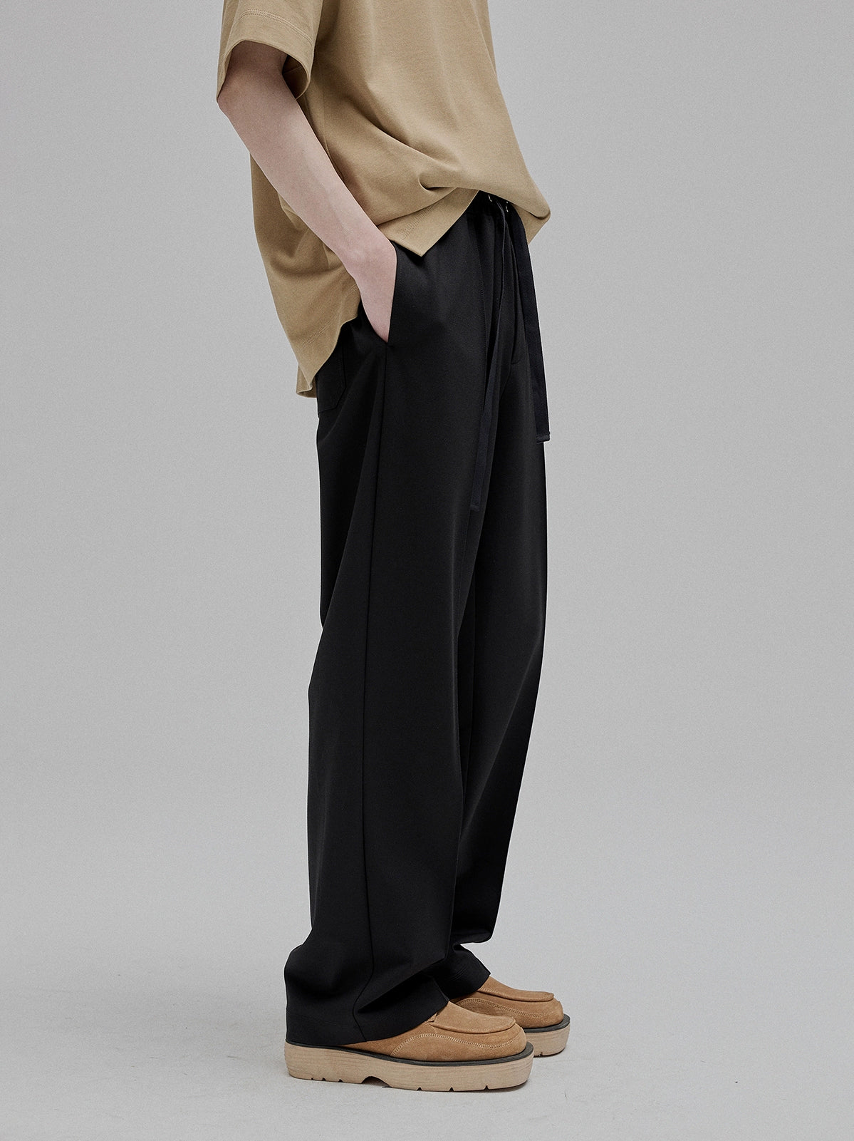 Lace-up Straight Full/short Pants