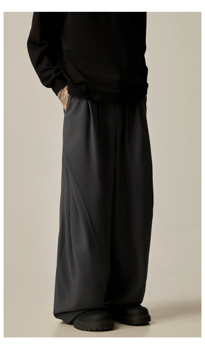 Khaki Wide Leg Dress Pants
