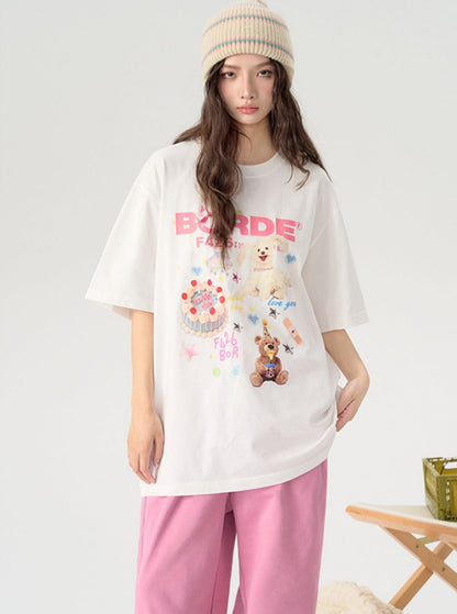 Assorted Cake Pattern T-shirt