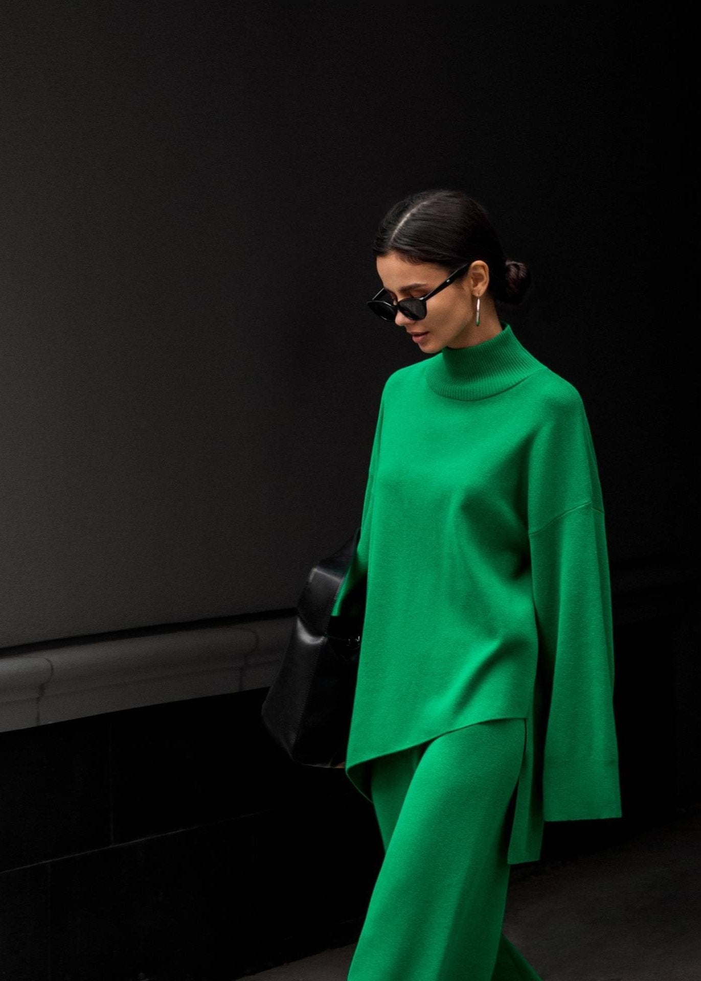 Luxe Emerald Knit Two-piece Set