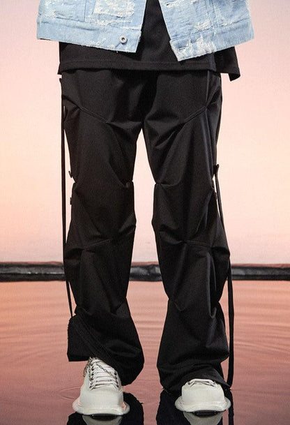 Geo-sculpt Wide-leg Pants