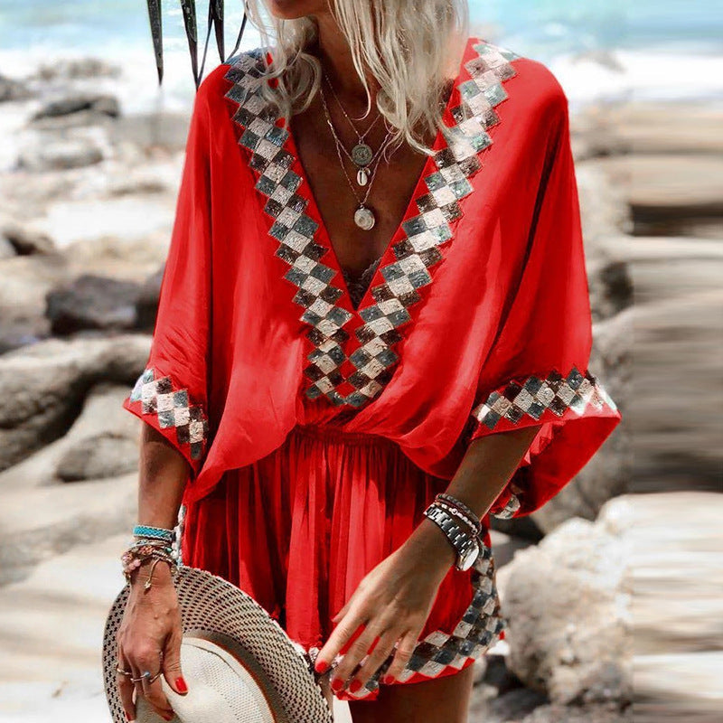 Summer Beach Printing Clothing Bohemia Jumpsuit