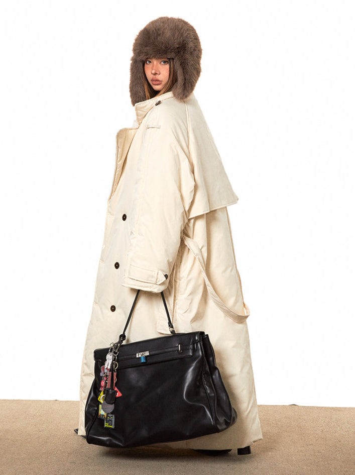 Double-breasted Long Puffer Coat