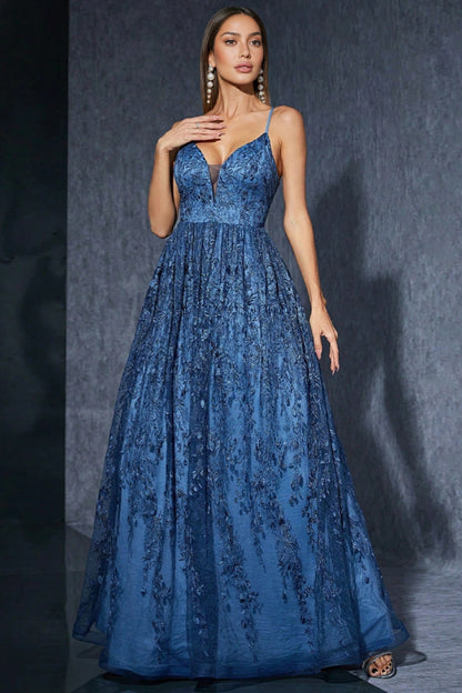 Keane Blue Mesh Maxi Dress
