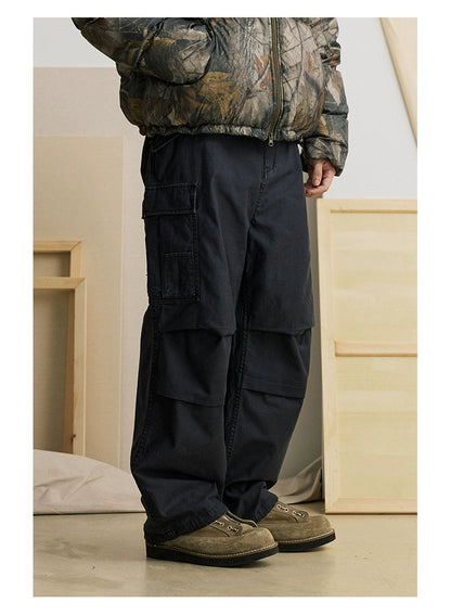 Straight-leg Multi-pocket Loose Pants
