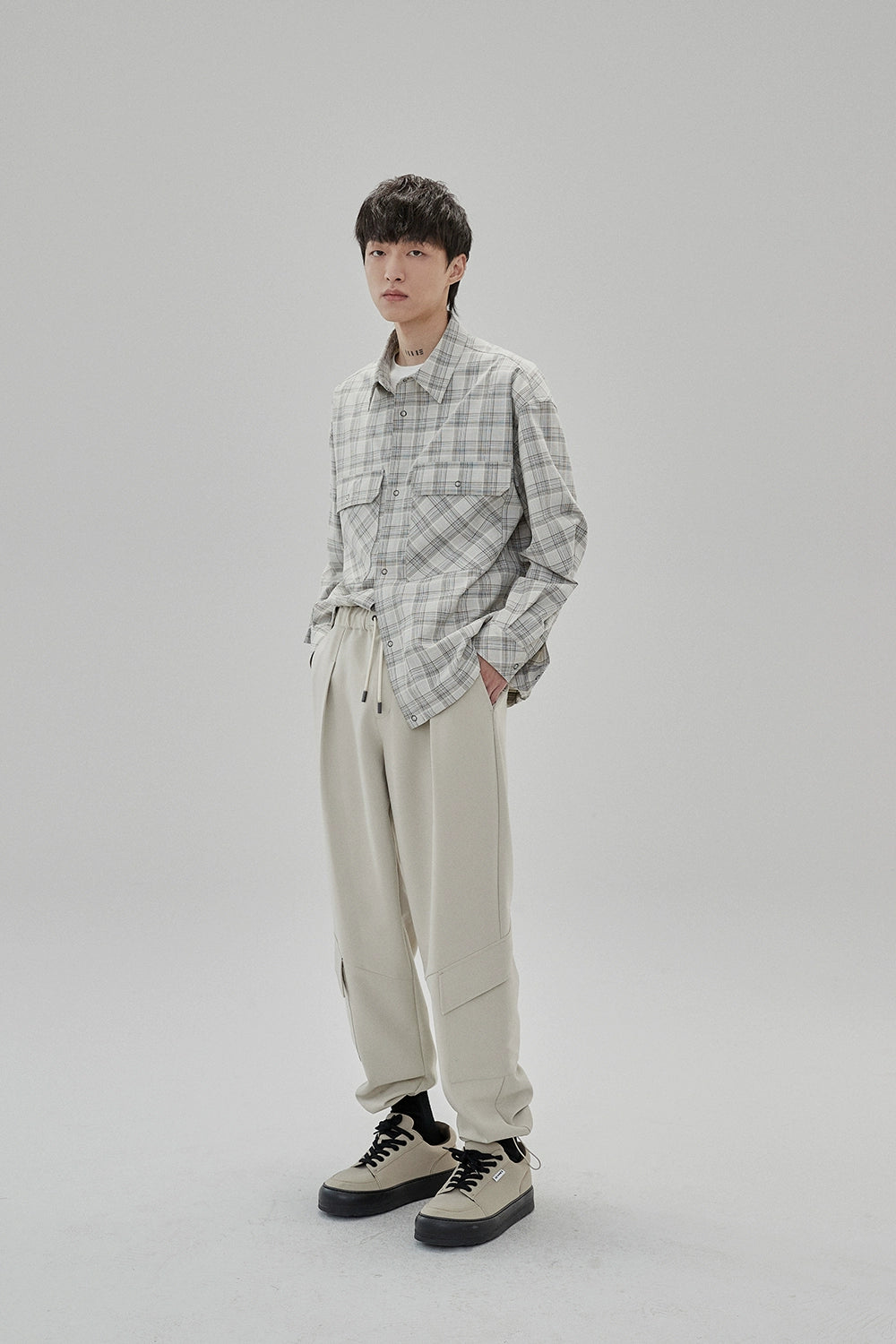 Draping Drawstring Cargo Pants