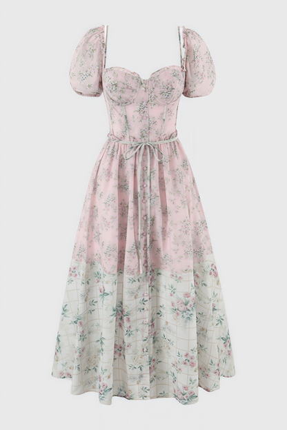 Nylta Pink Chiffon Midi Dress