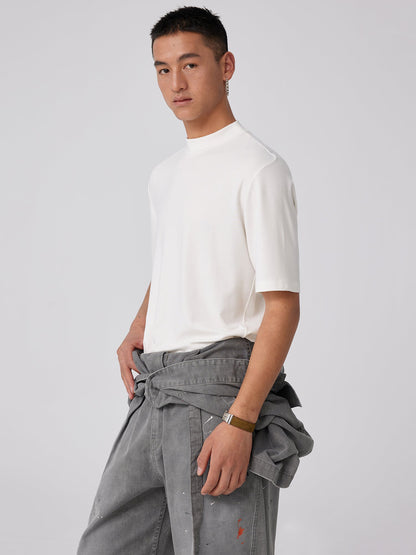 Wool Slim-fit Turtleneck T-shirt