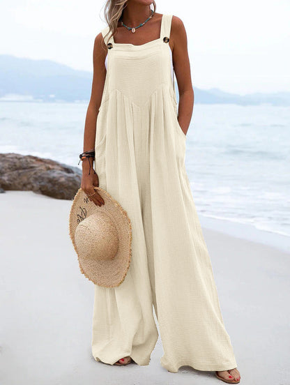 Clothing Summer Jumpsuit Color Wide Leg Jumpsuit