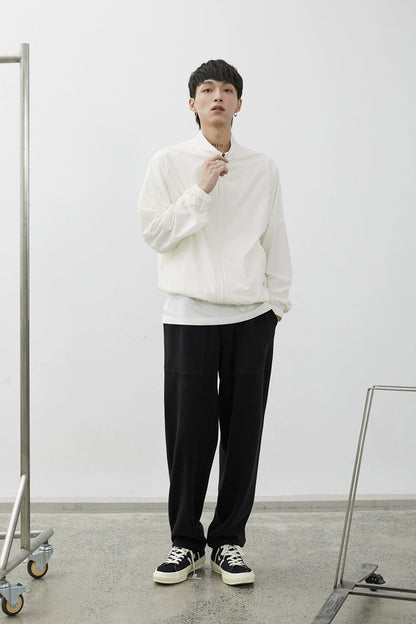Drawstring Wide-leg Athletic Pants