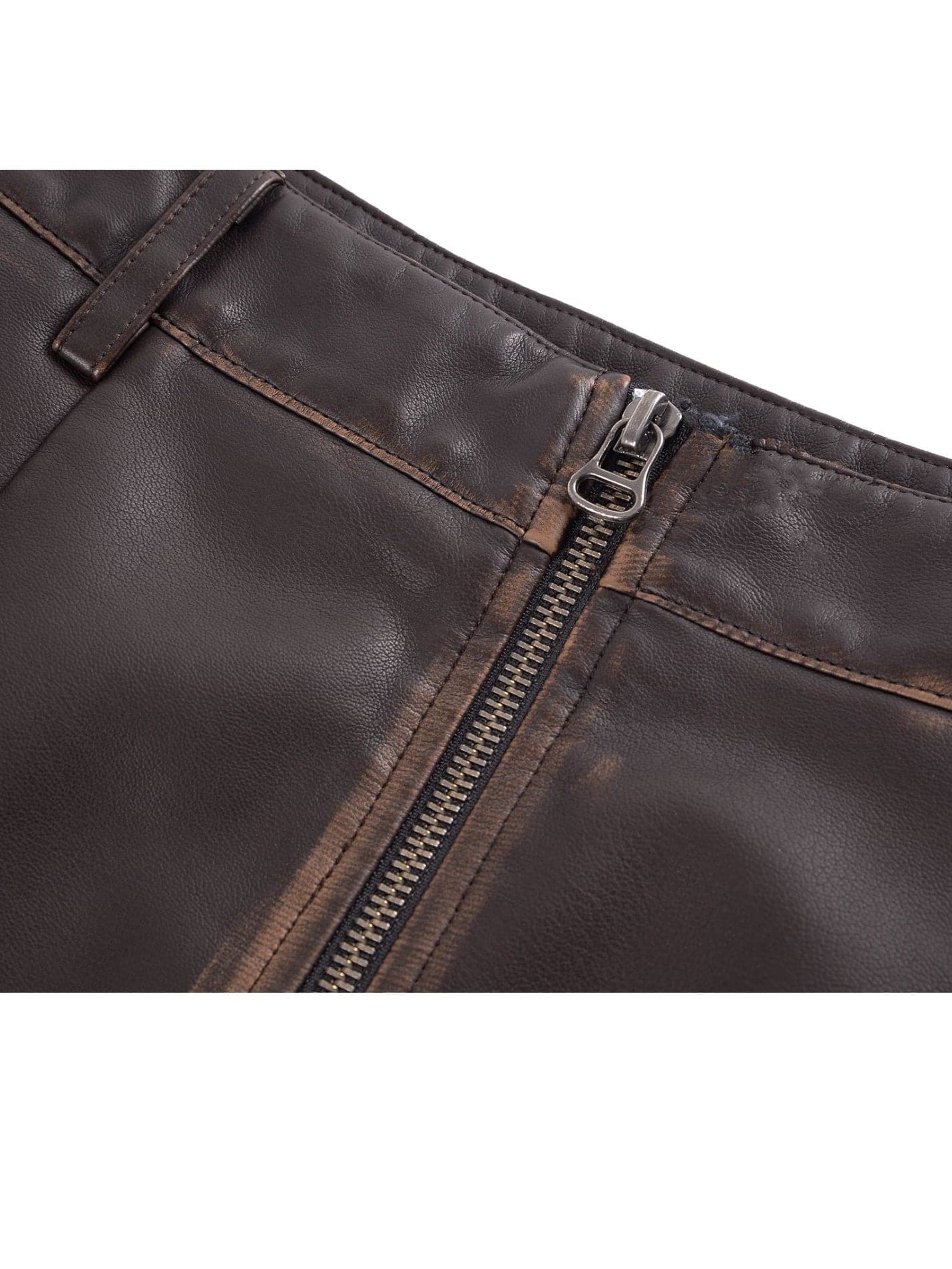 Leather Jacket & Micro Mini Skirt