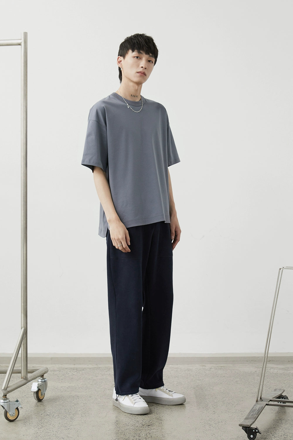 Drawstring Wide-leg Athletic Pants