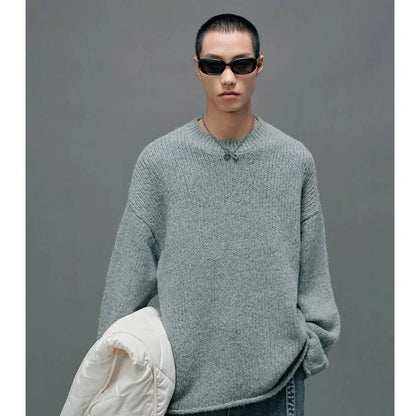 Lined Sweater With Drop Shoulder