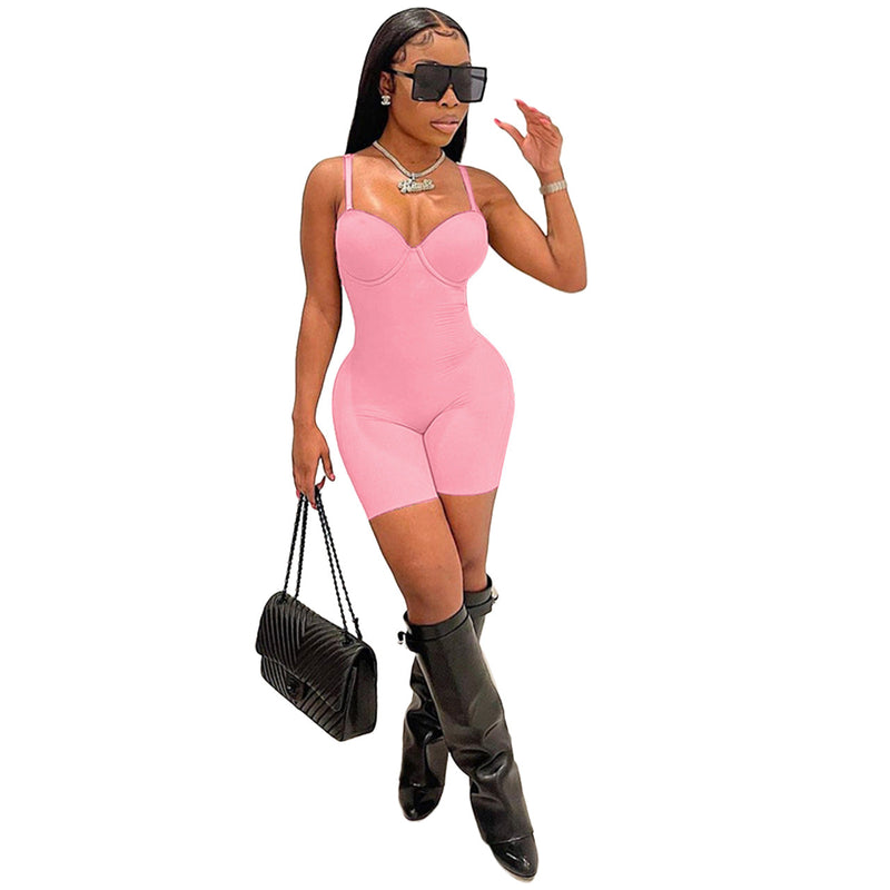 Clothing Spring Summer Sling Chest Cup Jumpsuit
