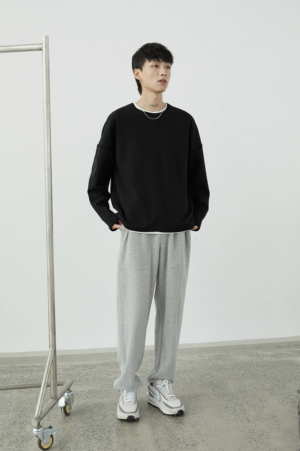 Drawstring Wide-leg Athletic Pants