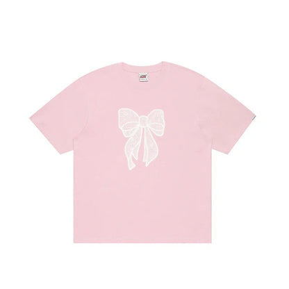 T-shirt With Lace Bow Detail