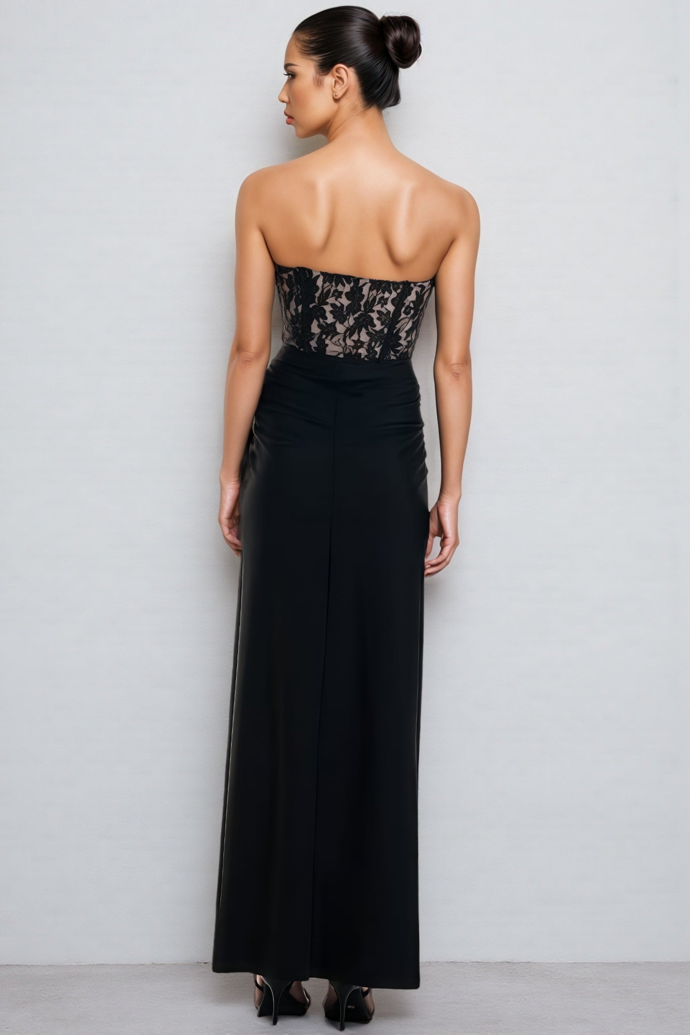 Judihe Lace Sheath Maxi Dress