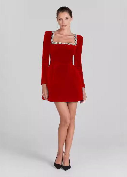 Scarlet Embellished Mini Dress