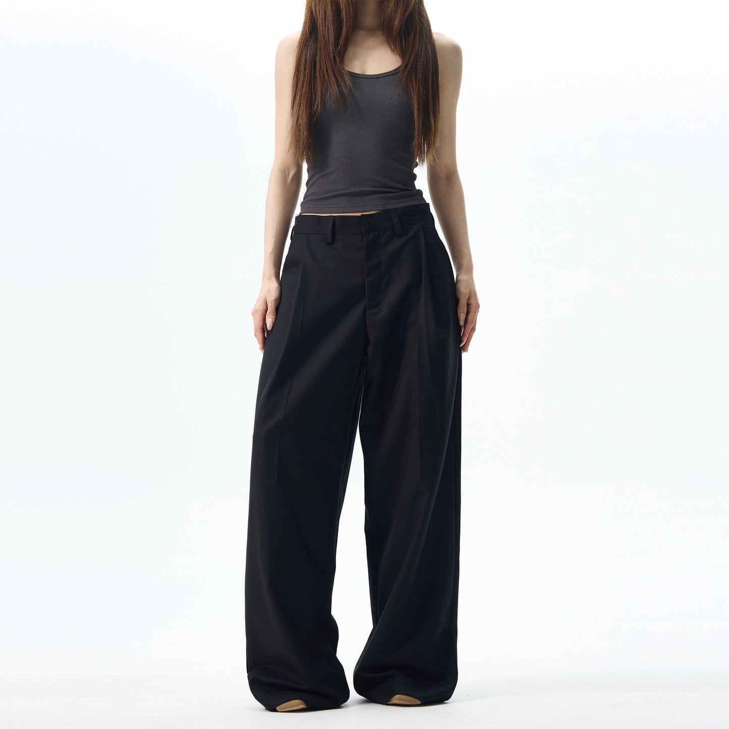Pleated Wide Leg Dress Pants