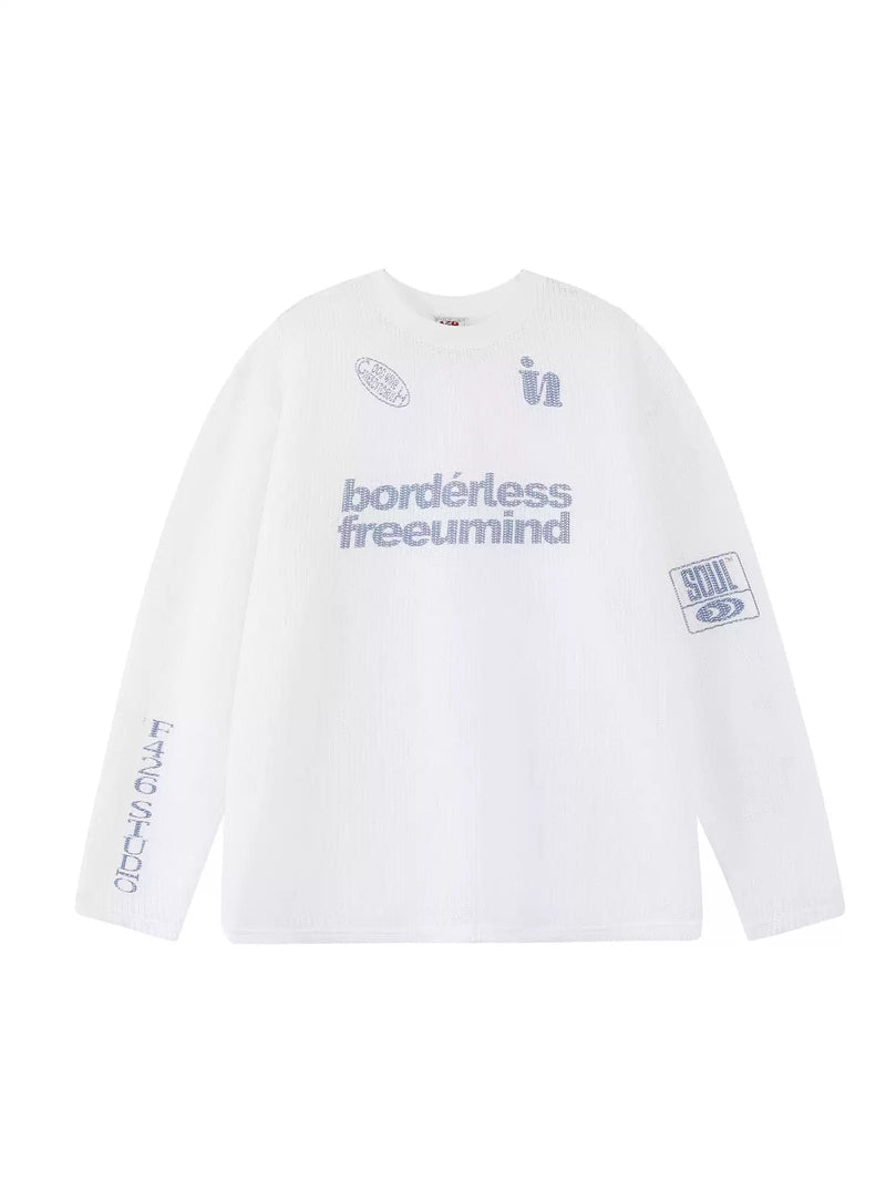 T-shirt With Hollow Letter Print
