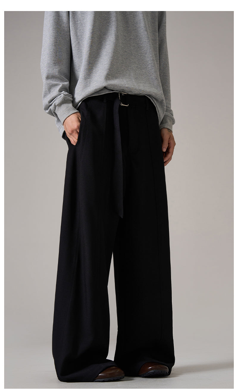 Brown Relaxed Wide Leg Pants