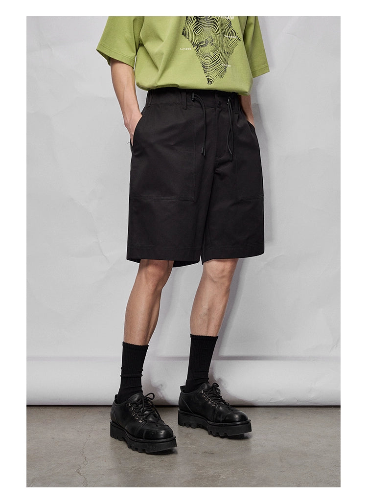 Wide Relaxed Straight-cut Cropped/mid-length Pants