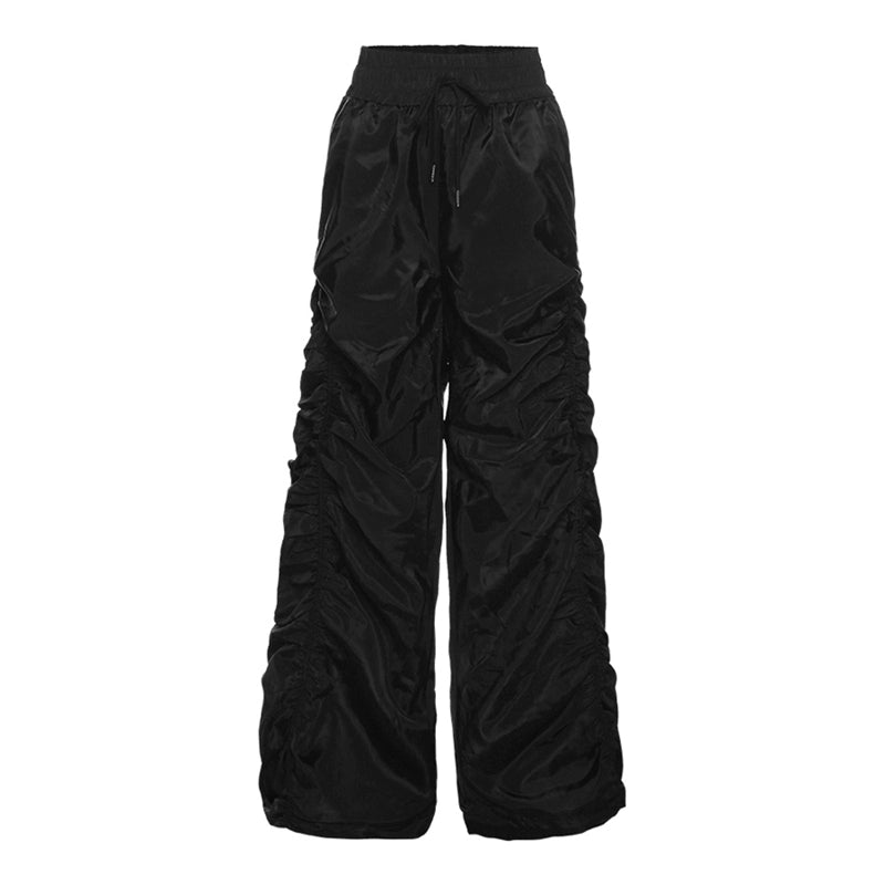 High-waist Pleated Wide-leg Pants