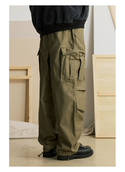 Straight-leg Multi-pocket Loose Pants